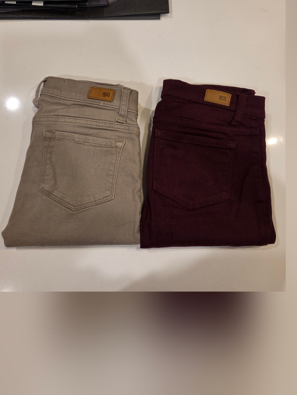 Duo RSQ Khaki and Burgundy Miami Jeggings